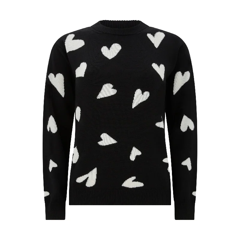 Arold Hearts Wool Sweater Lightweight Heavyweight Midweight