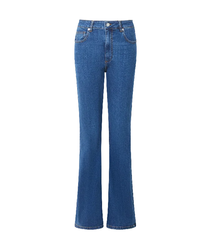 Toms Denim Flared Jeans - Blue Fashionable Slim Fit Jeans