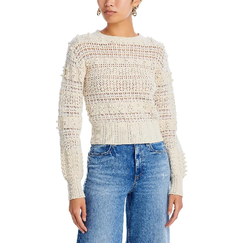 Rag & Bone Womens Wool Crochet Trim Crewneck Sweater Chenille Fabric Brocade Fabric Lace Fabric Rag & Bone Womens Wool Crochet Trim Crewneck Sweater Chenille Fabric Brocade Fabric Lace Fabric
